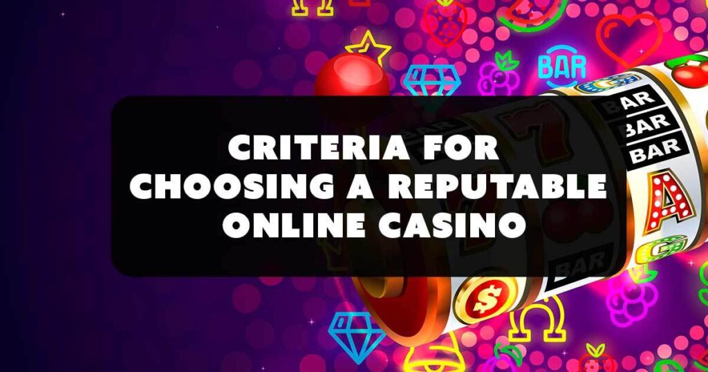 Reputable Online Casino's Criterias banner